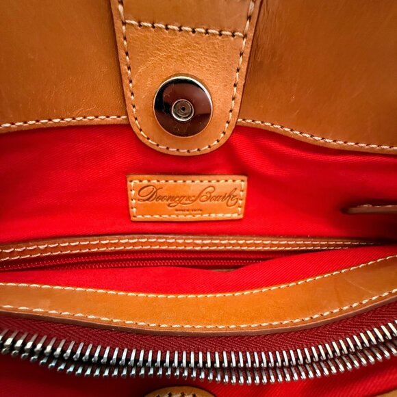 Dooney & Bourke Pebble Grain Tote – Black Leather with Red Lining | Excellent Co - Picture 6 of 16